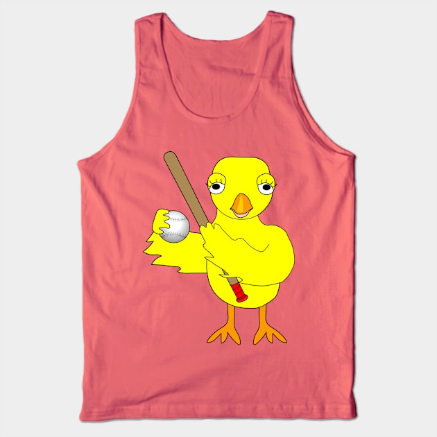 Softball Baseball Chick Tank Top by Barthol Graphics